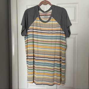 Torrid multi stripe raglan tee